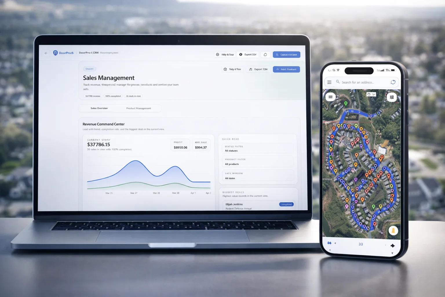 A solar sales representative planning neighborhood coverage