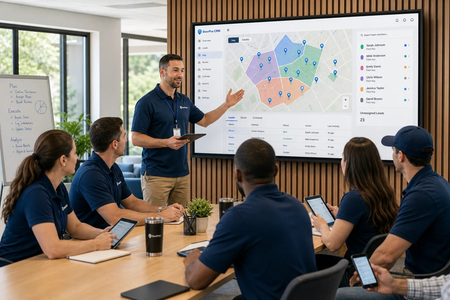 A field sales leader coordinating a larger DoorPro rollout