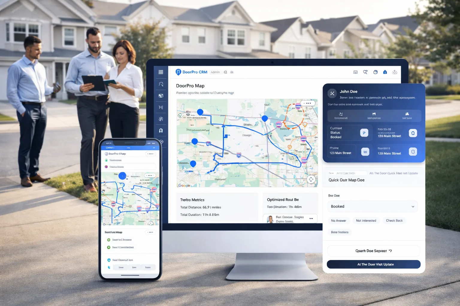 DoorPro guidance helping a field sales team choose the next action